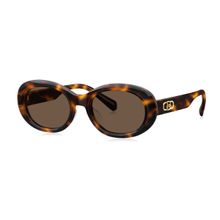 BOLON Women Gradient Brown Oval Sunglasses with UV Protection (54)