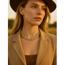 Digital Dress Room Gold Silver Rose Gold Multi-Tone Twisted Jewellery Set