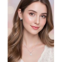 925 SILLER Pure Silver White Stone Jewellery Set