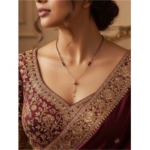 925 SILLER Pure Silver Rose Gold Adjustable Mangalsutra