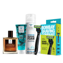 Bombay Shaving Company Sensi Smart 3 Razor With Shaving Foam, Post Shave Balm & After Shave Combo