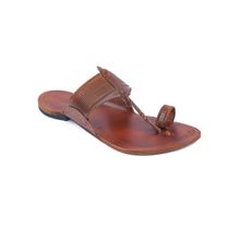 Korakari Handmade Brown Kolhapuri Chappal