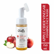 Globus Naturals Herbal Apple Cider Vinegar Foaming Facial Cleanser with Silicon Face Massage Brush