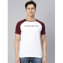 3PIN Men Cotton White Printed Round Neck T-Shirt