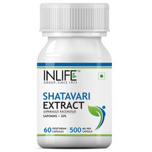 INLIFE Shatavari Extract Asparagus Recemosus (Saponins > 20%) 500mg 60 Capsules