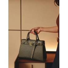 MIRAGGIO Olive Althea Satchel Bag with Detachable Strap (Medium)