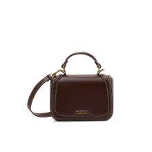 MIRAGGIO Brown Nia Top Handle Crossbody Bag (Small)