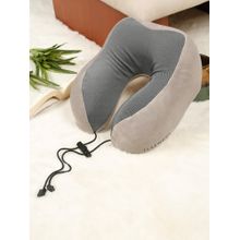 Teakwood Leathers Unisex Grey Soft Foam U-Shaped Neck Pillow