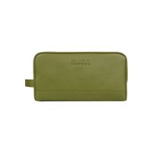 The House Of Ganges Vegan Leather Darnley Toiletry Pouch - Green (M)
