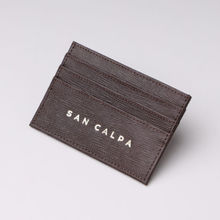 San Calpa Brown Saffiano Cardholder Wallets