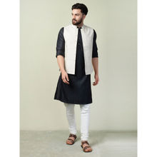 Fabindia Cotton Block Self Design Nehru Jacket