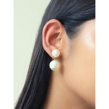 Ayesha Elegant White Pearl Drop Earrings