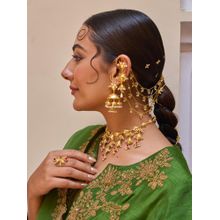 Tangerine Gajra Kaan chain Ear Cuff