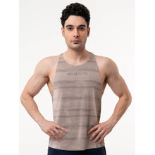 Baller Athletik Grey Printed Warrior Racer Back Sports Tank Top