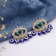 Joker & Witch Aria Evil Eye Gold Earrings