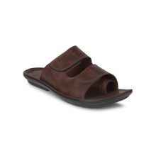 Bata Mens Easy Slip On Backless Sandals - Brown