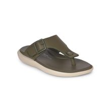 Bata Comfit Mens Ultra Comfortable Daily Wear Slippers Thong Sandals - Green