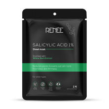 Renee Cosmetics Salicylic Acid Sheet Mask, Unclog pores, Reduces Dark Spots & Fine Lines, Soothes & Hydrates