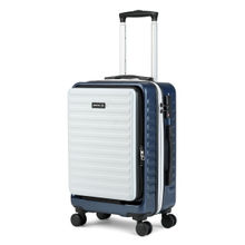 Assembly Cabin Trolley Bag | Polycarbonate 20 inch- Blue White