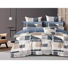 BAJO'S 210 Tc Queen Bedsheet With 2 Pillow Covers Multi-Color