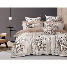 BAJO'S 210 Tc Queen Bedsheet With 2 Pillow Covers Beige