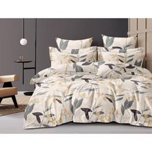 BAJO'S 210 Tc Queen Bedsheet With 2 Pillow Covers Beige