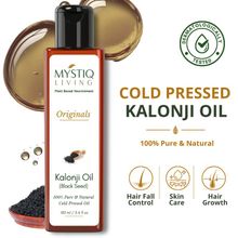 Mystiq Living Kalonji Oil 100% Pure Cold Pressed Oil (Onion Black Seed) for Hair