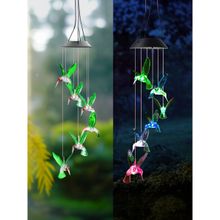 Ekhasa Solar Hummingbird Wind Chimes Solar Powered Windchime (No Sound)