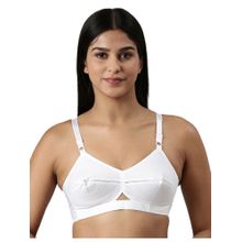 BLOSSOM Cotton Single Layered Round Stitch Bra Priyamohini White