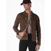 Jack & Jones Brown Cotton Blend Regular Jacket