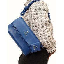 Hidesign Blue Solid Handheld Bag with Detachable Strap