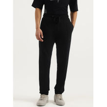 United Colors of Benetton Black Solid Slim Trackpant