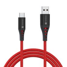 Portronics Konnect Dash 2 Type C Cable with 65W Super VOOC Flash Charge, 6.5A Output, 1M Length(Red)