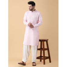 Manish Nagdeo Men's Pink Kurta With Dhoti