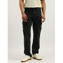 United Colors of Benetton Mens Solid Comfort Fit Cargo Jeans