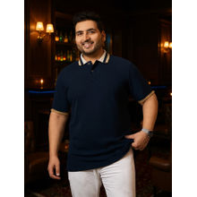 Club York Navy Blue Polo Neck T-shirt