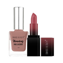 Swiss Beauty Stunning Nail Polish With HD Matte Lipstick
