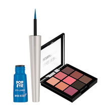 Swiss Beauty Eye Makeup Kit - Ultimate Eyeshadow Palette + Pop Eye Sty-Liner