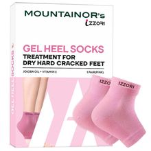 MOUNTAINOR Silicone Gel Heel Socks For Dry Hard Cracked Heel Repair Pad - Pink