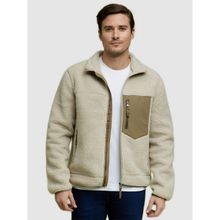 CELIO Men Beige Colorblock Jackets