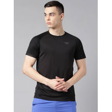 WOODS Solid Black T-Shirt
