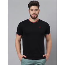WOODS Solid Black T-Shirt