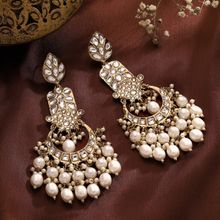 Priyaasi Pearl Kundan Gold Plated Earrings