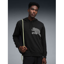 Puma Black Printed Regular Fit Hoodie
