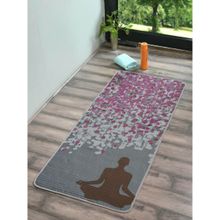 Saral Home Easy Living Purple Tapestry Breathe Micro Yoga Mat (2.5x5 feet)