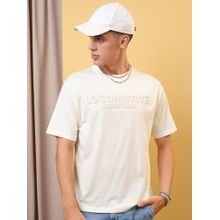 LOCOMOTIVE Premium Typography Relaxed Fit Drop Shoulder Round Neck T-Shirt