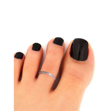 Giva Avni By Oxidised Silver Bead Toe Ring For Women(Adjustable)