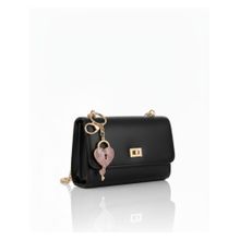 Shopsiiri Love Locked Heart Keychain - Pink Crystal Lock And Key Bag Charm