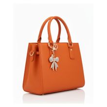 Shopsiiri Crystal Bow Luxe Keychain - Gold And Crystal Ribbon Bag Charm