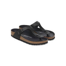 Birkenstock Gizeh Unisex Triples Black Birko-Flor Sandals
